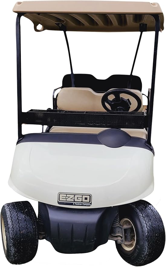 Huskey Golf Cart Front Basket Storage Basket Dash Basket Compatible W/EZGO TXT/RXV,Club Car DS (2000.5+) Precedent/Tempo/Onward,Yamaha G29 Drive2 2007+ One Piece Solid Design & Larger Compartments