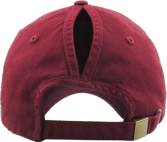 Classic Plain Ponytail Messy High Bun Headwear Adjustable Cotton Trucker Mesh Glitter Hat Baseball Cap