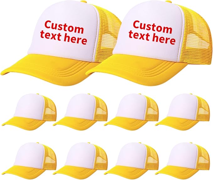 10 Pack of Blank Trucker Hat Bulk Men and Women Hats Bulk DIY Graffiti Mesh Hat Hot Stamping Hats