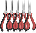 Long Needle Nose Pliers 5.5"-5 Pack Long Nose Mini Precision Pliers by HOUSERAN