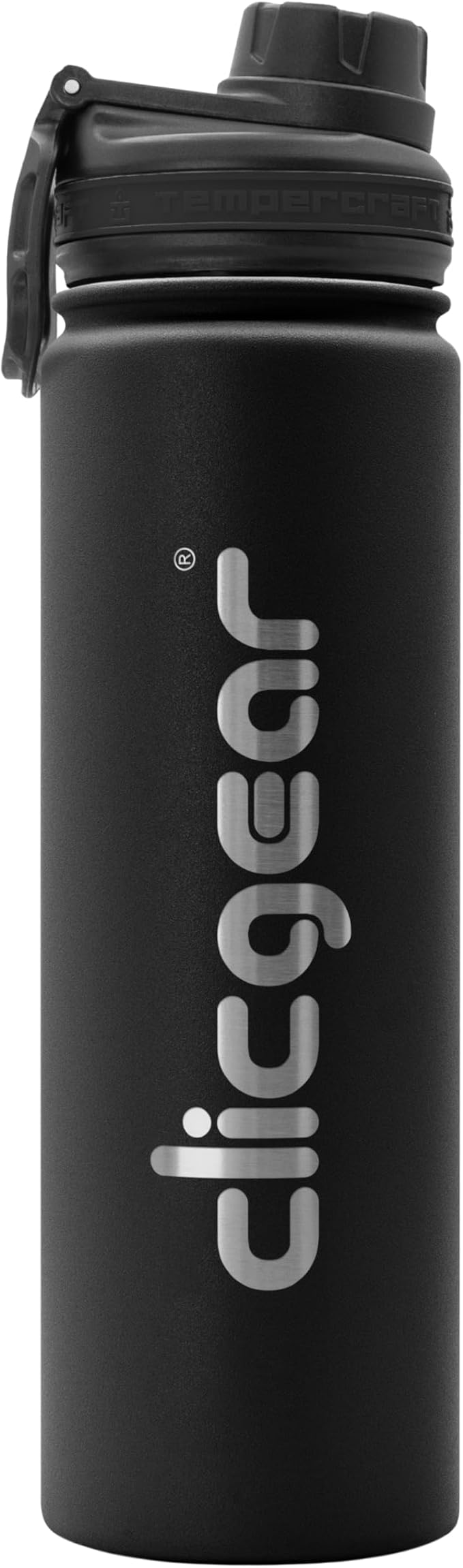 Clicgear Insulated Stainless Steel Golf Water Bottle – Fits Push Carts – 22 Ounce, Vacuum Sealed, Leak-Proof Sport Lid, 24hr Cold, BPA-Free