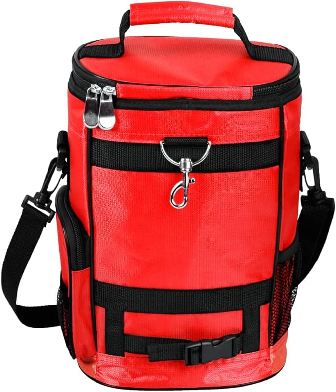Intech Golf Bag Cooler and Accessory Caddy, Portable Soft Sided 10-Can Insulated Cooler Bag, Fits on a Golf Cart, Push Cart or Carry