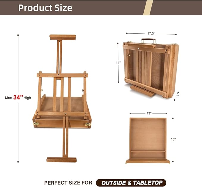 Large Sketchbox Table Top Easel - Image 2