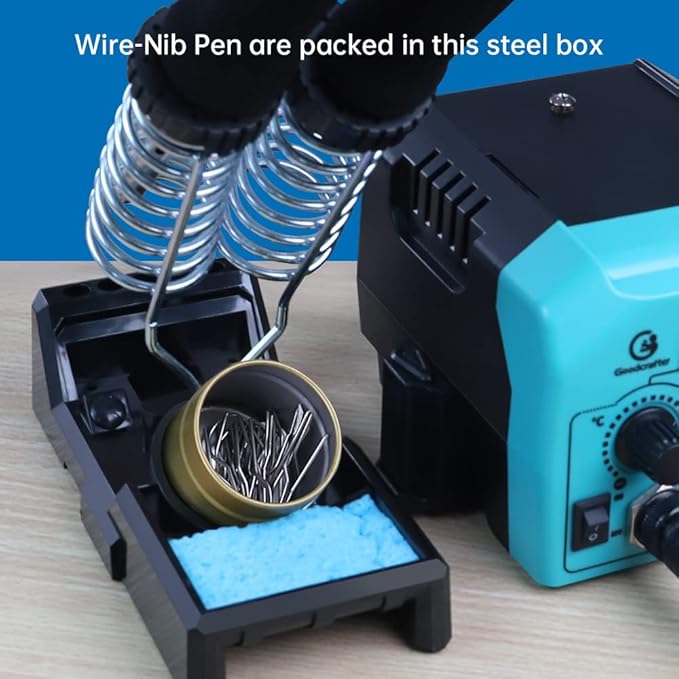 Goodcrafter Pyrography Pen 2-IN-1 Wood Burning Kit 101-IN-1, 200~480°C/Wire-Nib - Image 7
