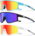 3 Pack Kids Sunglasses Youth Baseball Polarized Sun Glasses Sports Cycling Running for Boys Girls UV Protection