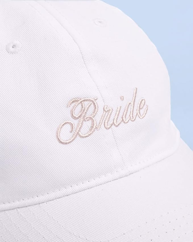 xo, Fetti White Bride Baseball Bow Hat | Bachelorette Accessory, Pink Bridal Headwear, Bach Party Decorations, Bridesmaid Gift, Wedding Cap