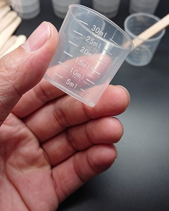 200 Pack 1oz/30ml Plastic Graduated Cups Transparent Scale Cups - Image 2