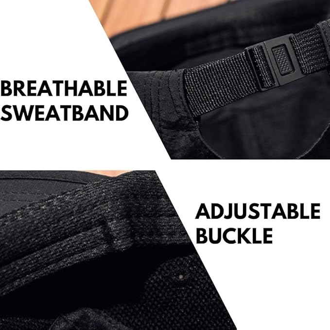 5 Panel Running Hat Waterproof Nylon Sun Hat Quick Dry Plain Baseball Cap for Men Women