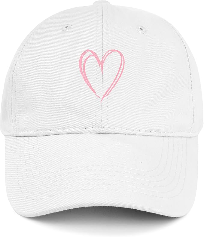 American Trends Womens Baseball Caps Cute Heart Dad Hat, Adjustable Cotton Unisex Cap for Workout, Golf & Everyday Wear