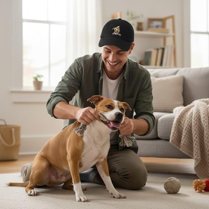 Pet Dog Lover Gifts,Embroidered Dog Baseball Hats for Men Women Dad Mom