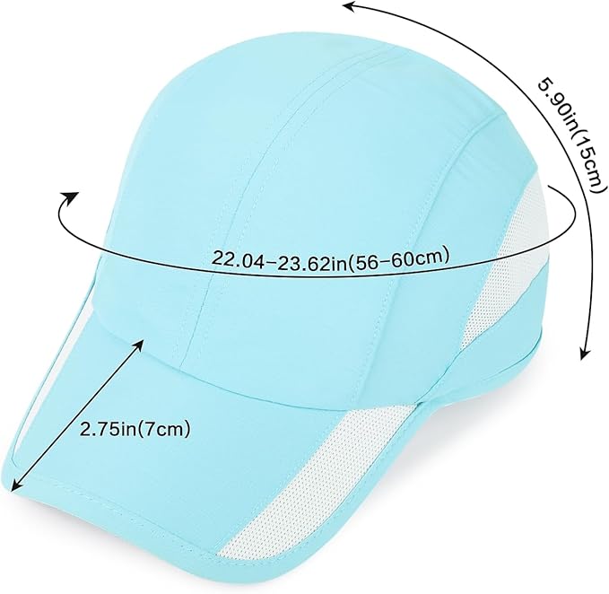 HH HOFNEN Quick Dry Baseball Cap Unstructured Running Cap Water-Resistant UPF 50+ Mesh Golf Sun Hats for Men Women