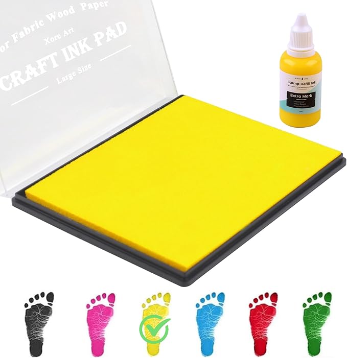5"x4'' Large Ink Pad Washable Stamp Ink Pad by XoreArt