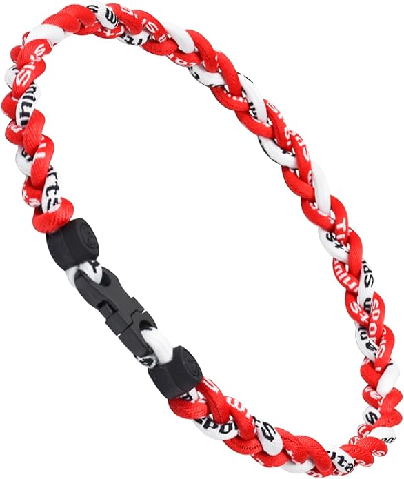 18inch Baseball Necklace,Fashion Tri-Braided Rope Tornado Necklace for Sports Fan