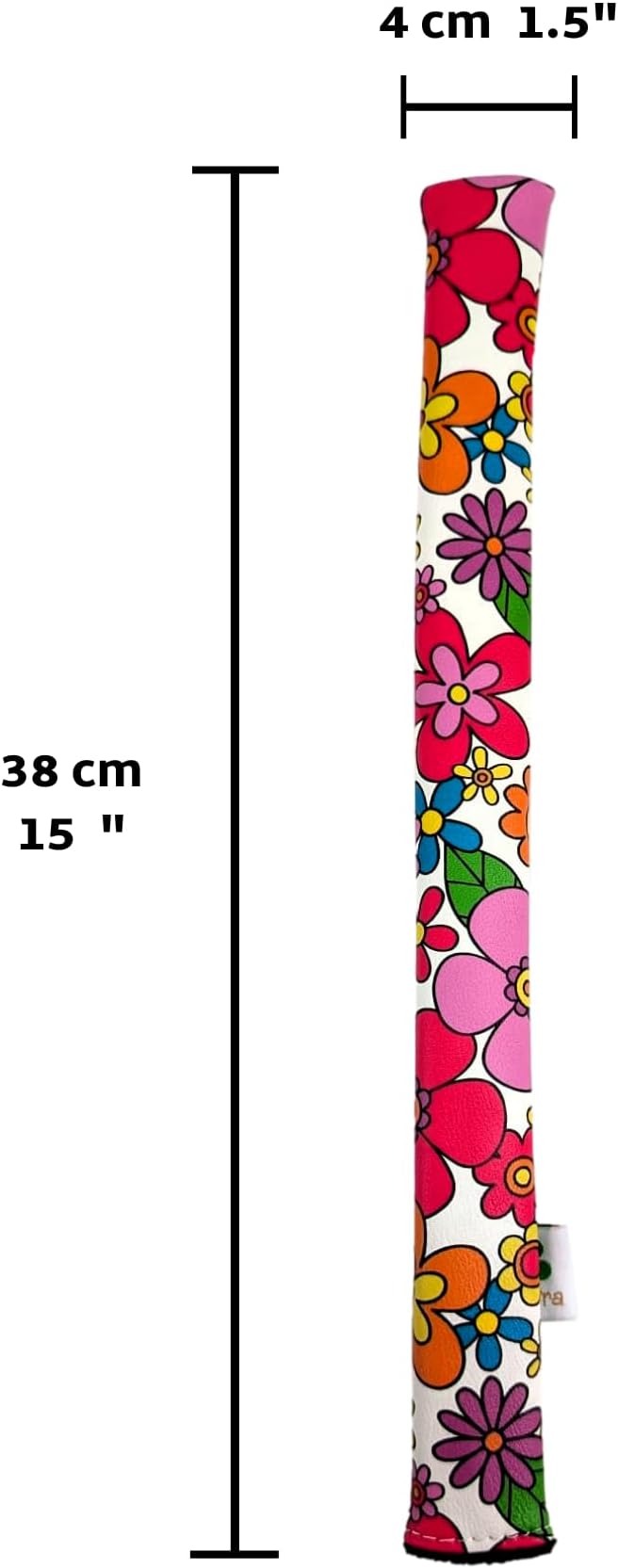 Foretra Driver Headcover Golf Club Covers Blade Mallet Putter Cover Alignment Stick Holder Hybrid Fairway Wood Head Cover Flower Pattern Novelty Golf Accessories for Most Brands