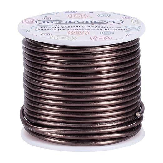 BENECREAT 9 Gauge 55FT Brown Jewelry Craft Wire Tarnish Resistant Bendable by BENECREAT