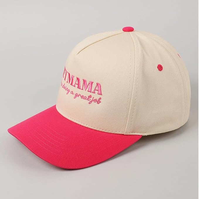 MIRMARU Two-Tone Vintage Canvas Trucker Hats for Men & Women, Adjustable Size Baseball Caps with Trendy Embroidered Design