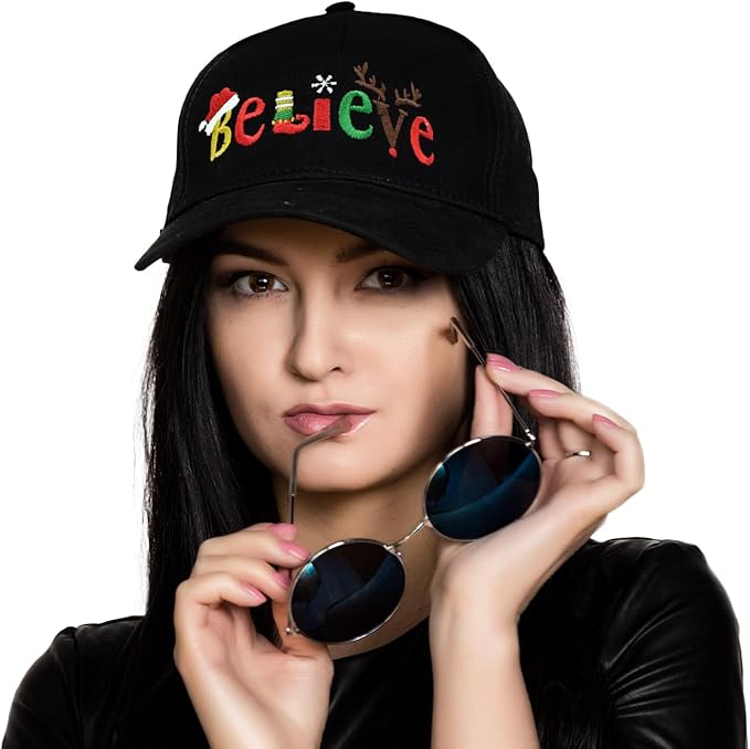 Embroidered Baseball Cap for Women Men Adjustable Baseball Hat Black Baseball Cap Trucker Hat