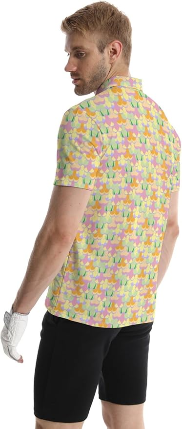 Mens Golf Shirts Golf Polo Shirts for Men Short Sleeve Polo Shirts Golf Gifts