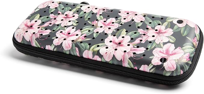 Platypus Golf Co. Golfing Caddie EVA Travel Case Organizer with Bamboo Tees & Ball Marker - Hand Reversible Hinging Glove Shaper & Holder, Mesh Pocket & Storage Slots, Golfers Cases for Men & Women