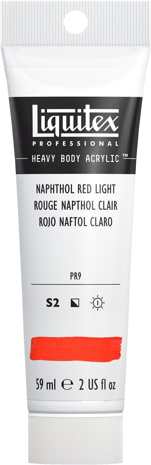 Liquitex Professional Heavy Body Acrylic Paint, 2-oz Tube, Naphthol Red Light by Liquitex