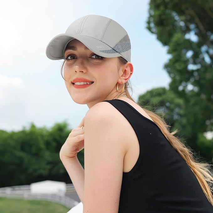 Running Hat Mesh Baseball Cap Unstructured Sports Cap Outdoors Sun Hat for Men Women