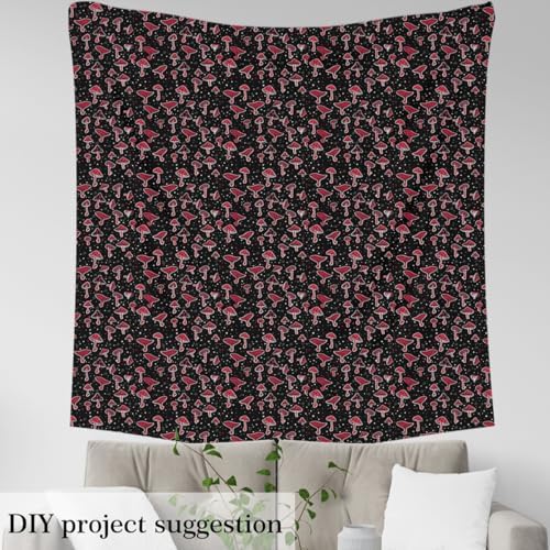 jejeloiu Mushroom Fabric by The Yard Soft 5 Yards