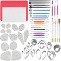 62pcs Gumpaste Flowers and Leaves Fondant Tool Leaf Tool Kit Gum Paste Flower by baotongle