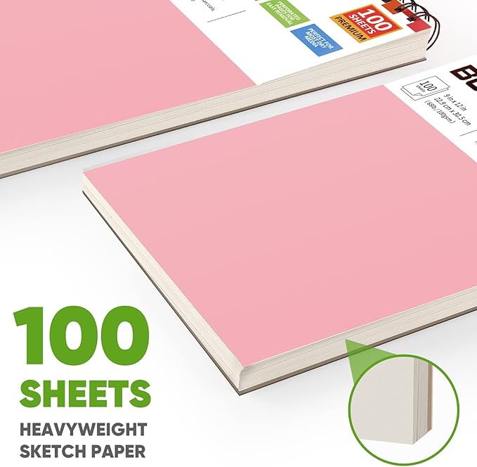 Soucolor Cute Sketchbook 9" x 12" - Image 4