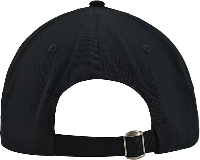 Marvel Deadpool Dad Hat, Stitched Face Logo Cotton Adjustable Baseball Cap with Curved Brim, Black, One Size