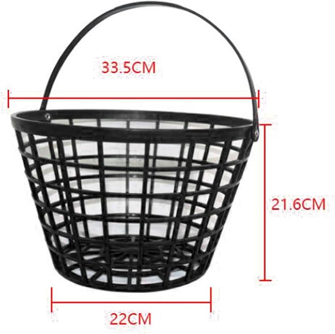 SM SunniMix Unbreakable Golf Ball Basket, Golfball Container with Handle Ball Holder Contains 25/50/100 Balls Range Accessories