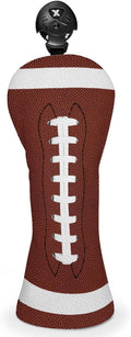 Golf Club Head Covers for Men Women, PU Leather Golf Headcover for Driver Fairway Wood and Hybrid, Funny Golf Accessories