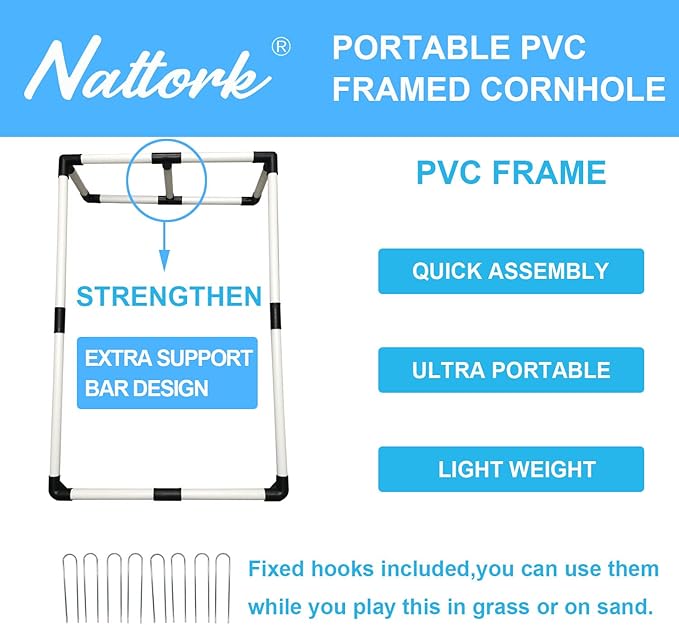 Portable Cornhole Set with 2 Collapsible Cornhole Boards, 8 Cornhole Bean Bags - Image 4