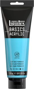 Liquitex BASICS Acrylic Paint, 250ml Tube, Light Blue Permanent by Liquitex