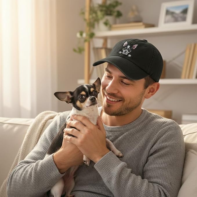 Pet Dog Lover Gifts,Embroidered Dog Baseball Hats for Men Women Dad Mom