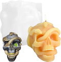 Halloween Snake Winding Skull Candle Silicone Mold, DIY 3.7 Inch Ghost Skull by Unknown