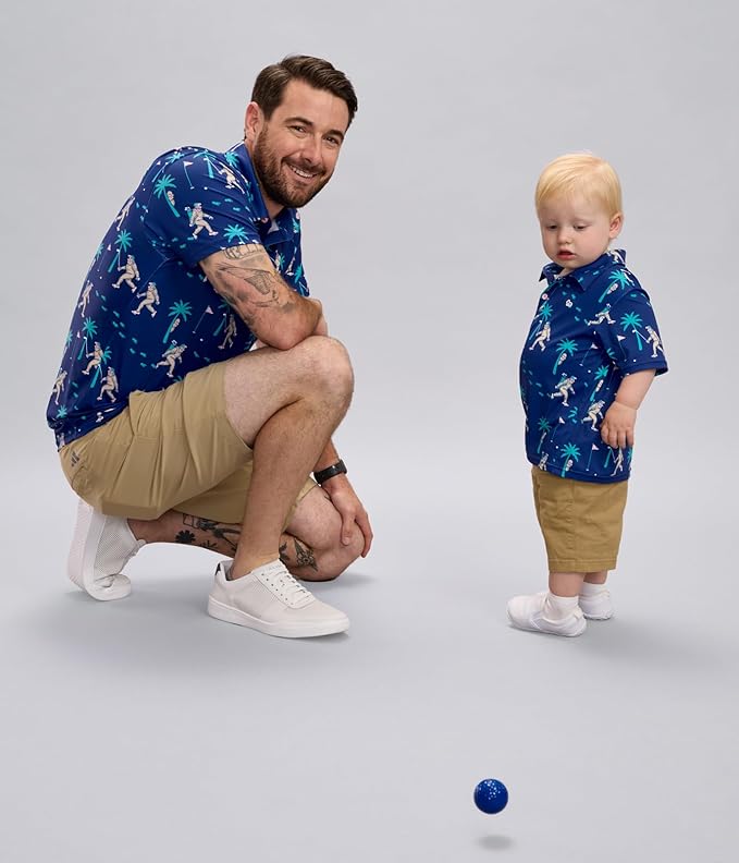 Tipsy Elves Kids and Toddlers Golf Shirts - Athletic Comfort Fit with Quick Dry Material