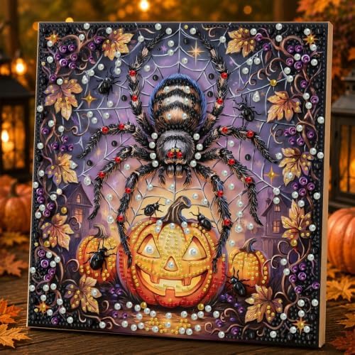 Reofrey DIY Halloween Pearl Art Kits for Adults, 5D Diamond Art Kits B09