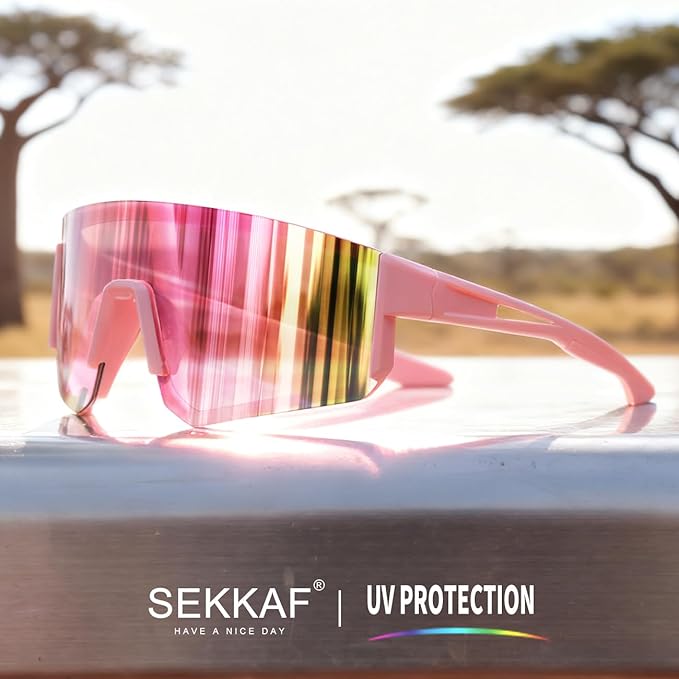 SEKKAF Youth Baseball Sunglasses for Boys Girls Age 6-12 Softball Cycling Sports Sunglasses for Kids Lightweight Frame