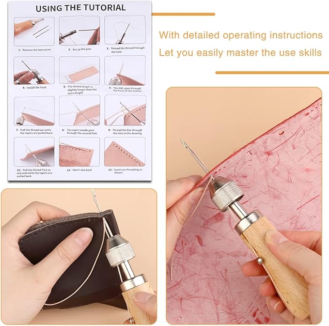 6 Pack Waxed Thread Leather Sewing Awl Replacement Spools, Repair Stitch Thread - Image 6