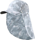 BASSDASH UPF 50+ Foldable Fishing Hat Baseball Cap with Removable Neck Flap Portable for Men Women Golf Hiking