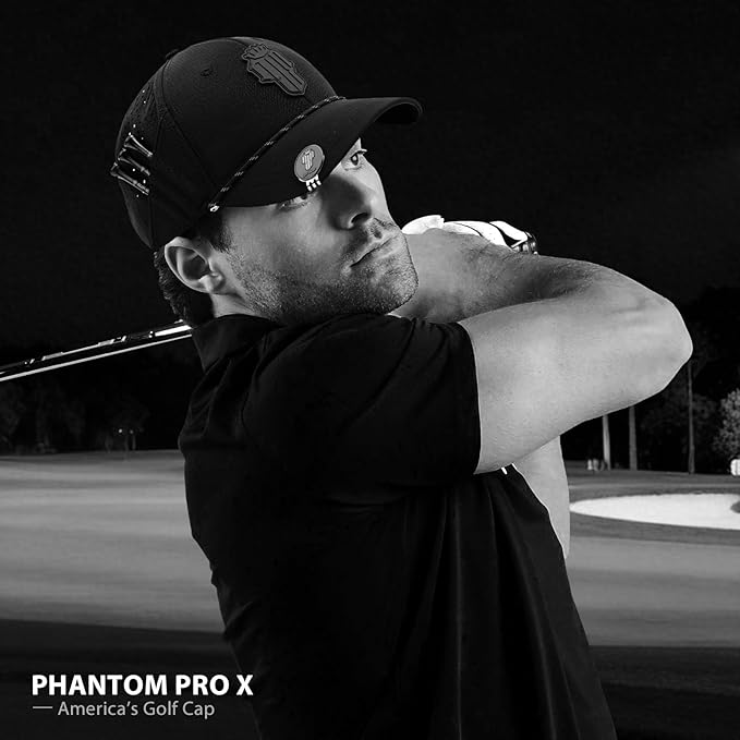 NJF Golf Hat Men - Breathable Mens Golf Hats, Adjustable Rope Hook and Loop Style Cap, Convenient Cap with Tee Holder