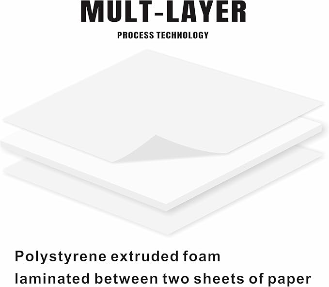 12 Pack Foam Core Board, ZJCEASER 16 x 20 White Poster Board, 3/16" Thickness - Image 3