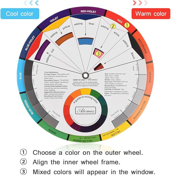 JimKing Creative Color Wheel, Paint Mixing Learning Guide, Art Class Teaching - Image 2
