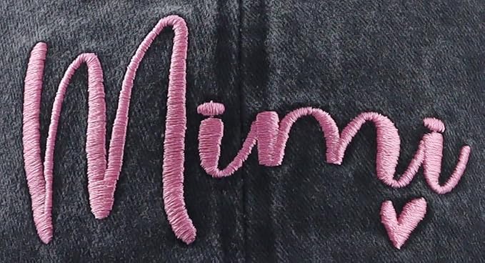 Gigi Mimi Hats for Women, Adjustable Cotton Embroidered Grandma Baseball Cap