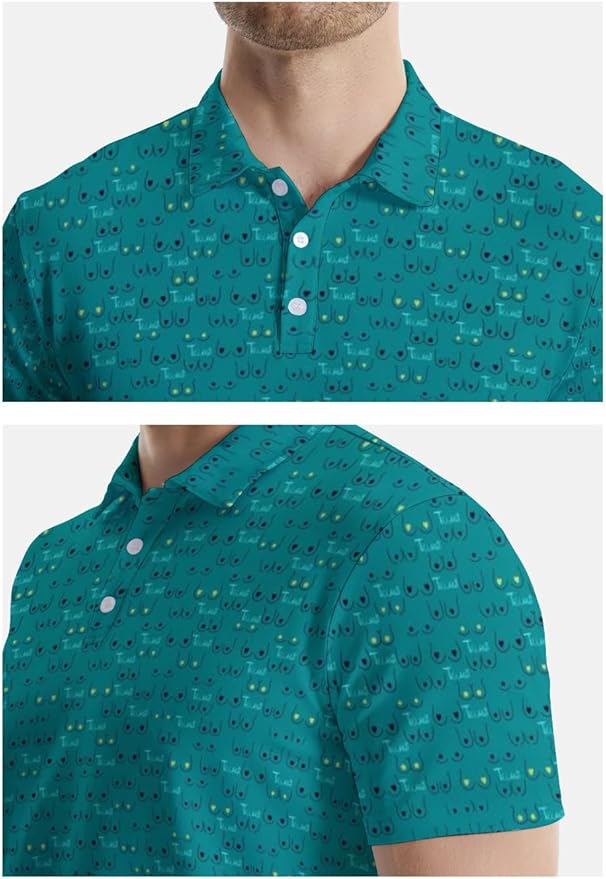 Mens Golf Shirts Golf Polo Shirts for Men Short Sleeve Polo Shirts Golf Gifts