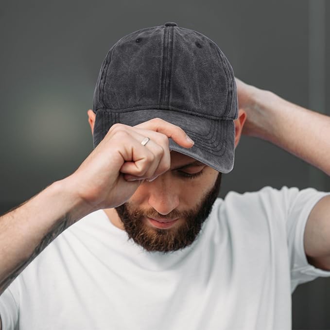Oversize XXL Baseball Cap for Big Heads 23.6"-25.6", Extra Large Cotton Baseball Hat, Plus Size Unstructured Dad Hats