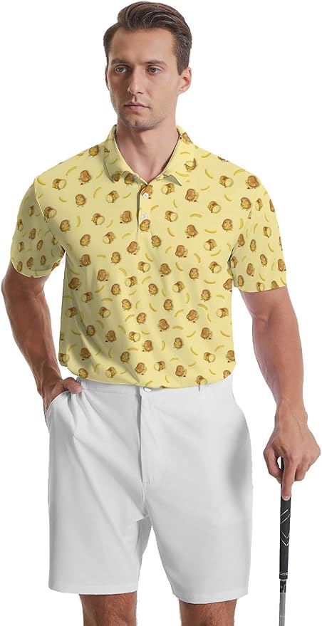 Mens Golf Shirts Golf Polo Shirts for Men Short Sleeve Polo Shirts Golf Gifts