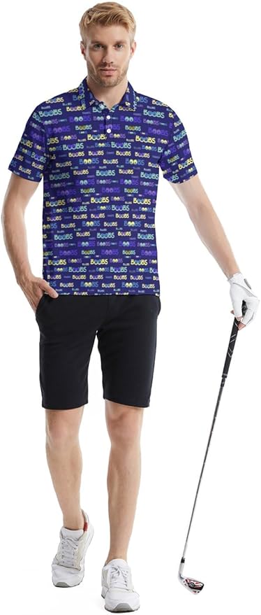 Mens Golf Shirts Golf Polo Shirts for Men Short Sleeve Polo Shirts Golf Gifts