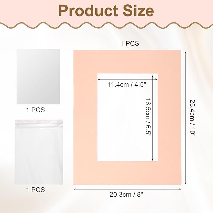 uxcell Picture Mats, 8 x 10 Mat Board Center - Image 2
