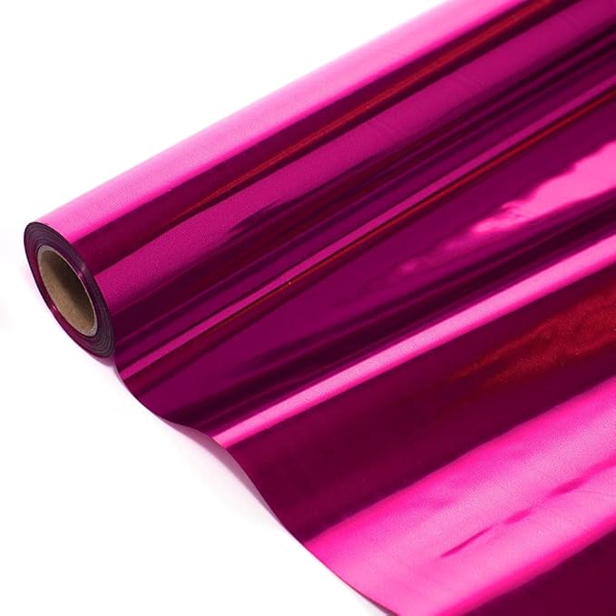 Anderson's Pink Shiny Metallic PVC Roll: 47" x 100' Flame-Resistant Event Decor by Andersons